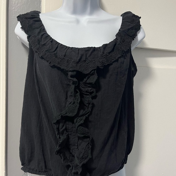 Max Studio Women's Ruffle Cami Bubble Top Large - Picture 4 of 9